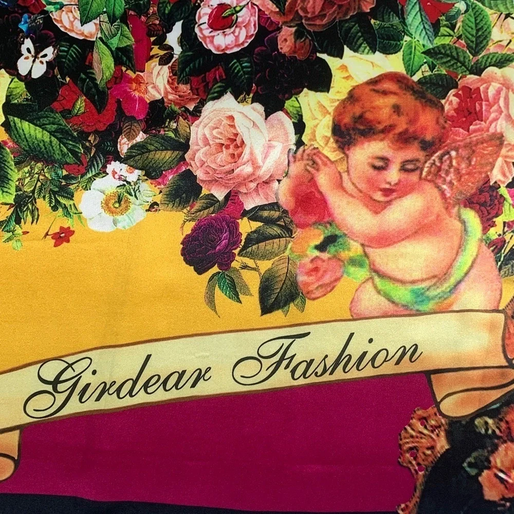 Girdear Fashion cherub heart, lover silk scarf